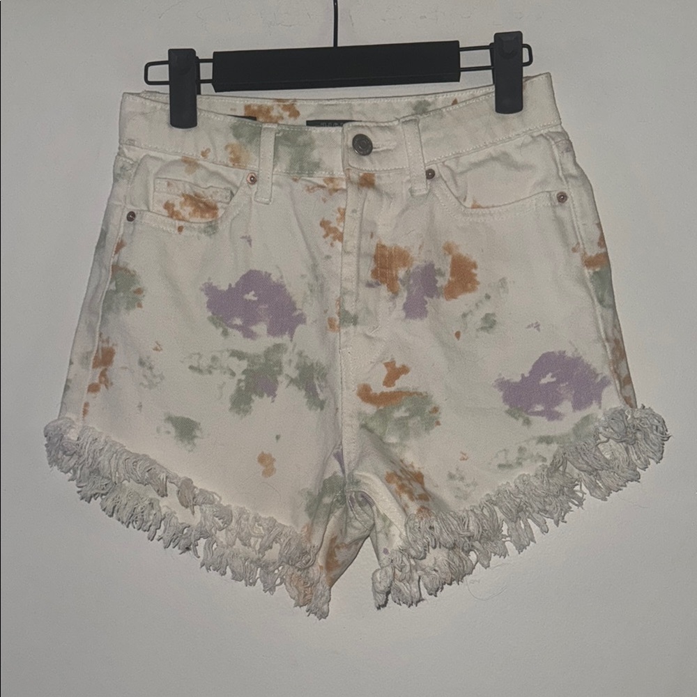 Fringed Tie-Dye Women Shorts